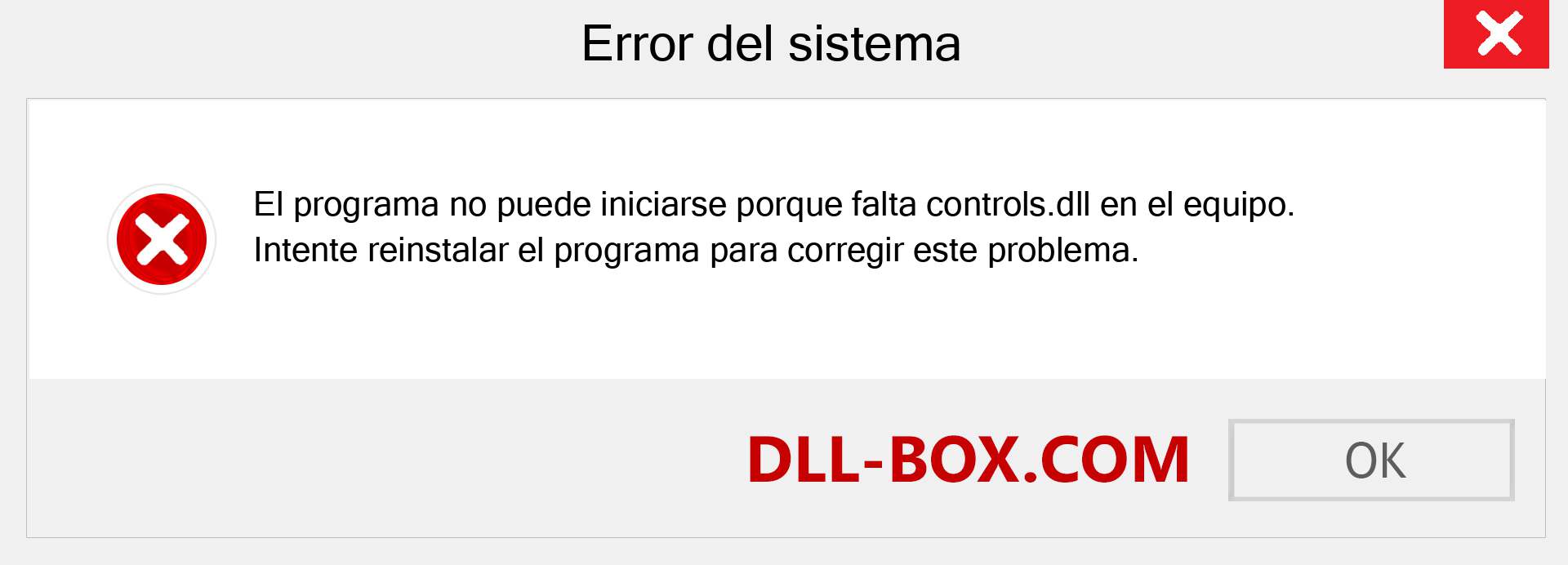 ¿Falta el archivo controls.dll ?. Descargar para Windows 7, 8, 10 - Corregir controls dll Missing Error en Windows, fotos, imágenes