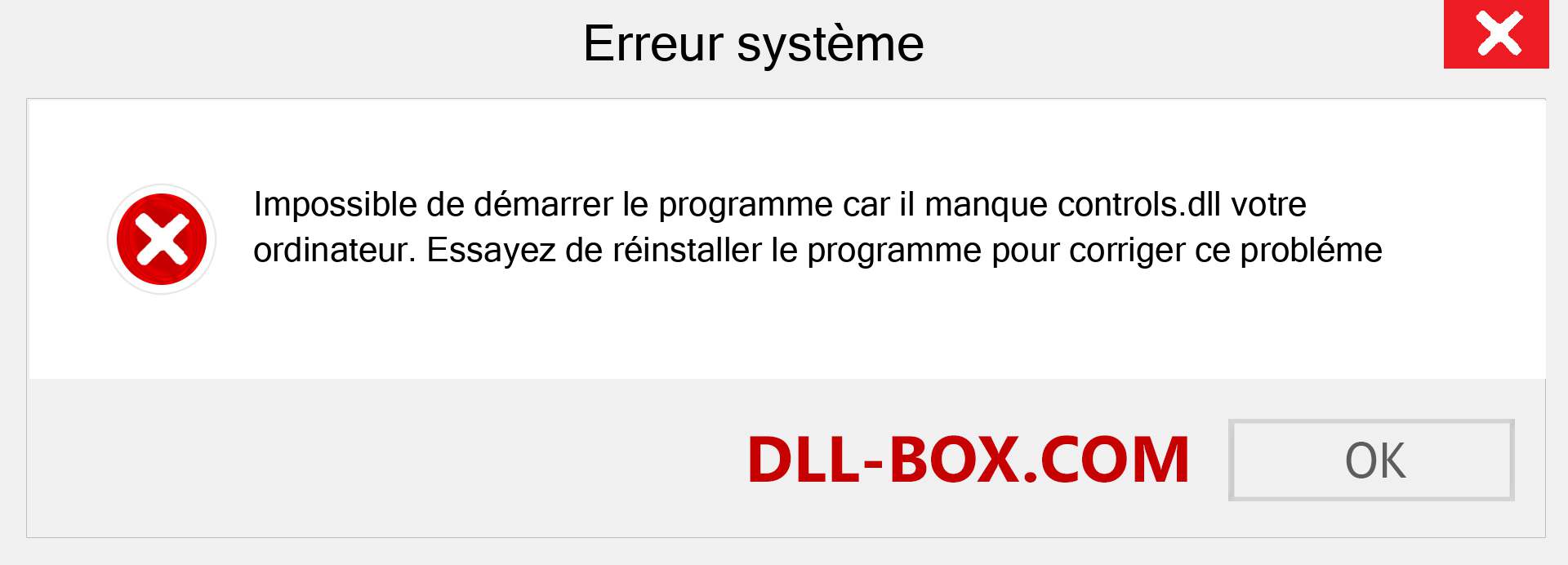 Le fichier controls.dll est manquant ?. Télécharger pour Windows 7, 8, 10 - Correction de l'erreur manquante controls dll sur Windows, photos, images